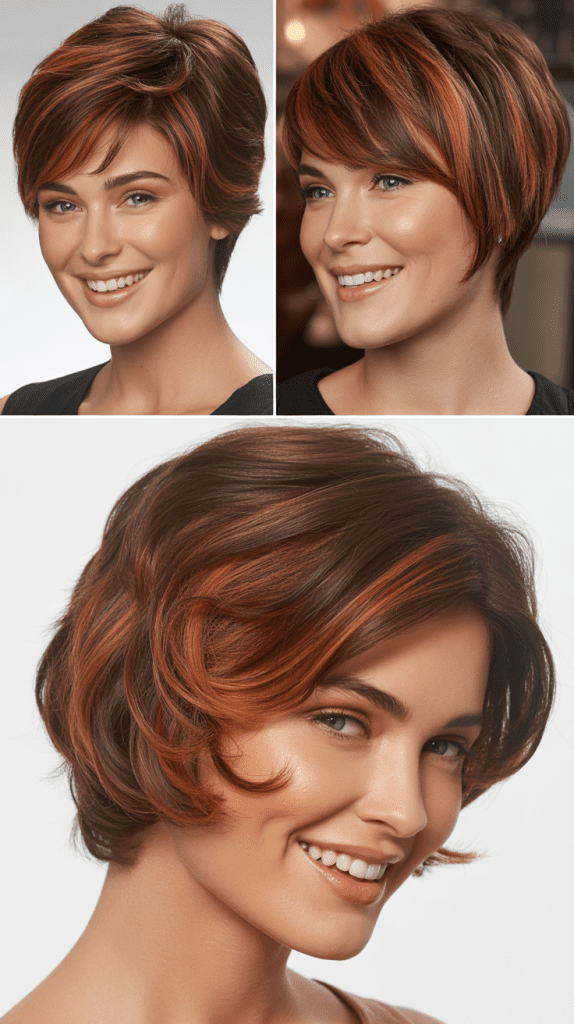 Terracotta Highlights on Short Brown Layers