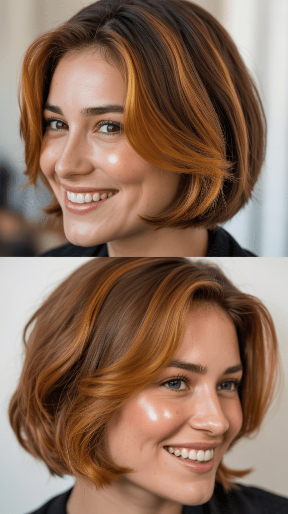 Fawn Highlights on Medium Brown Lob