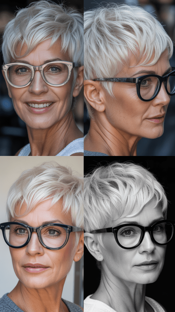 Choppy Pixie with Platinum Color