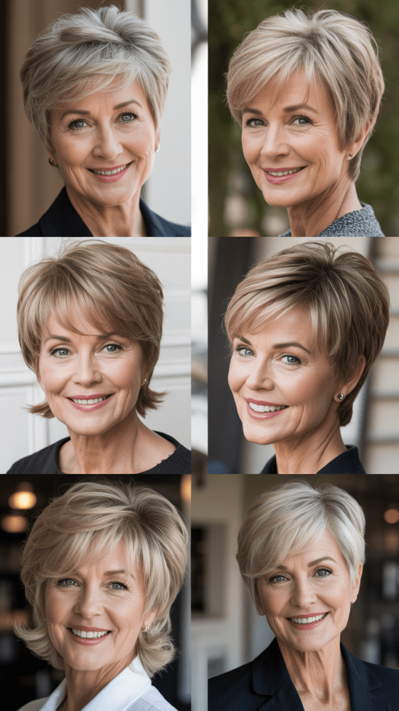 Layered Pixie with Long Bangs