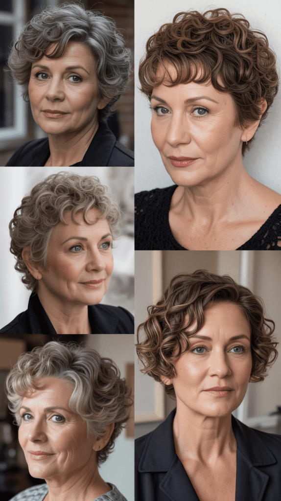 Curly Pixie with Volume