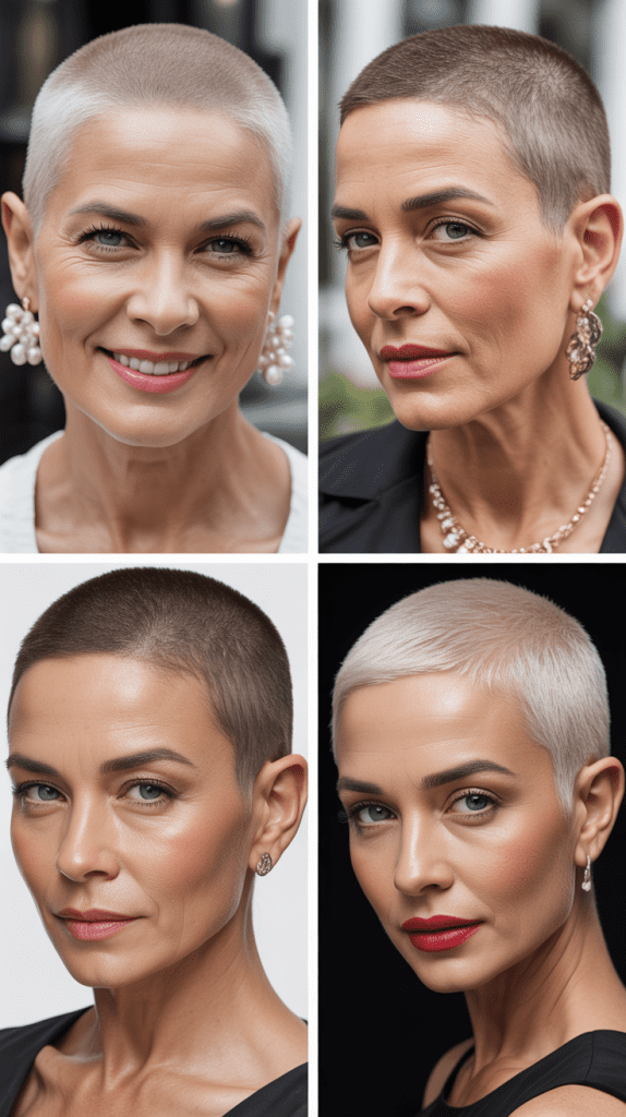 Buzzcut with Feminine Details