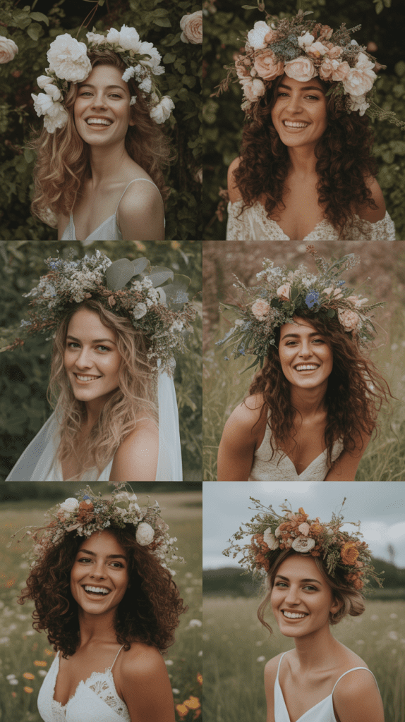 Flower Crown with Natural Curl Definition