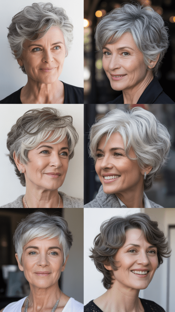 Natural Gray Textured Pixie