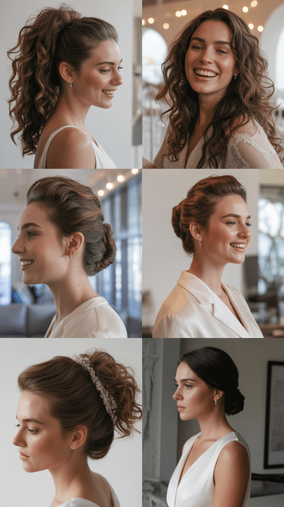 Voluminous Ponytail with Cascading Curls