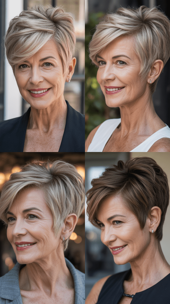 Side Part Pixie with Volume