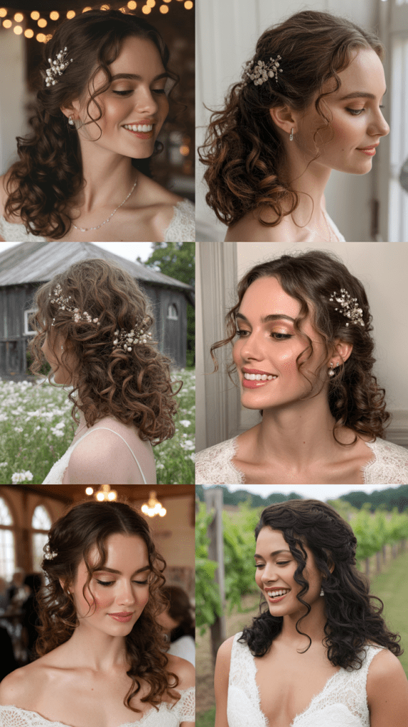 Half-Up Half-Down with Crown Volume