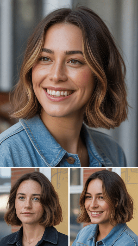 Cider Highlights on Medium Brown Bob