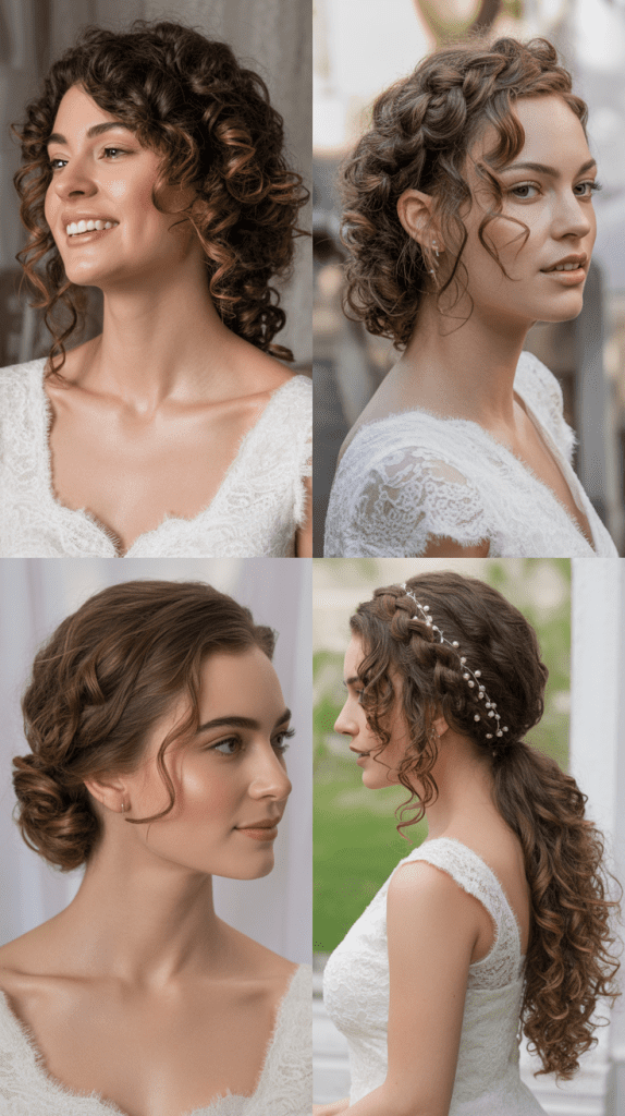 Curly Braided Side Ponytail