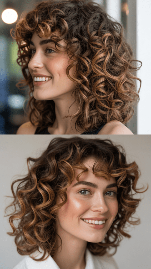 Chestnut Brown with Copper Balayage