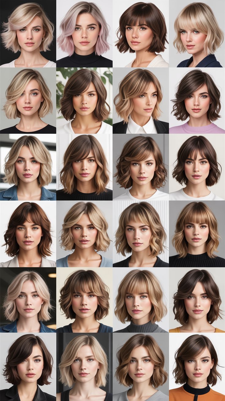 40 Medium-Length Haircuts With Layers and Side Bangs Trending for 2026