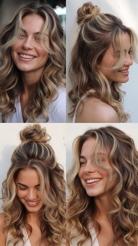 Blonde Highlights for Wavy Hair