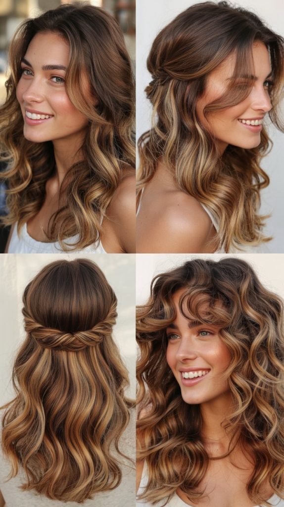  Seasonal Golden Brown With Caramel Highlights