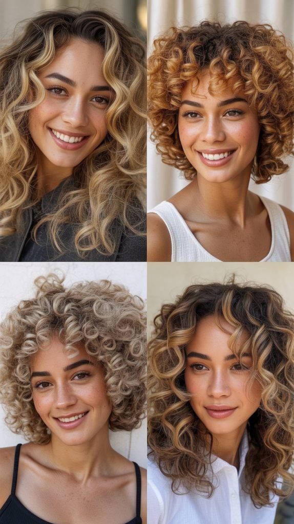  Blonde Highlights for Curly Hair