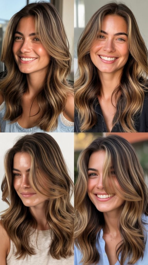  Caramel Highlights For Covering Gray In Golden Brown Hair