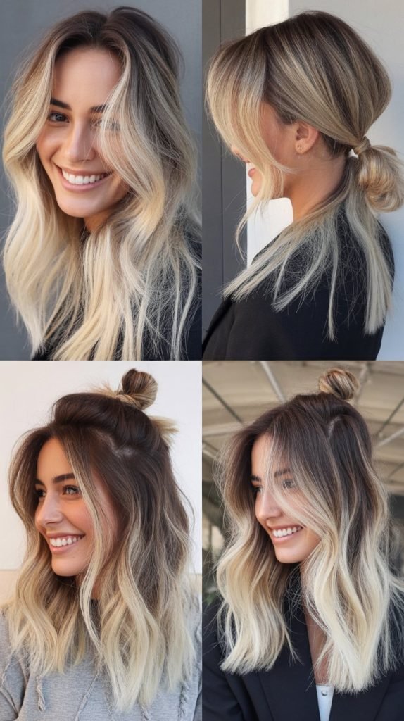 Icy Blonde with Dark Roots