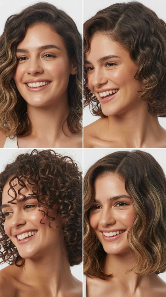  Sleek Top with Curly Ends