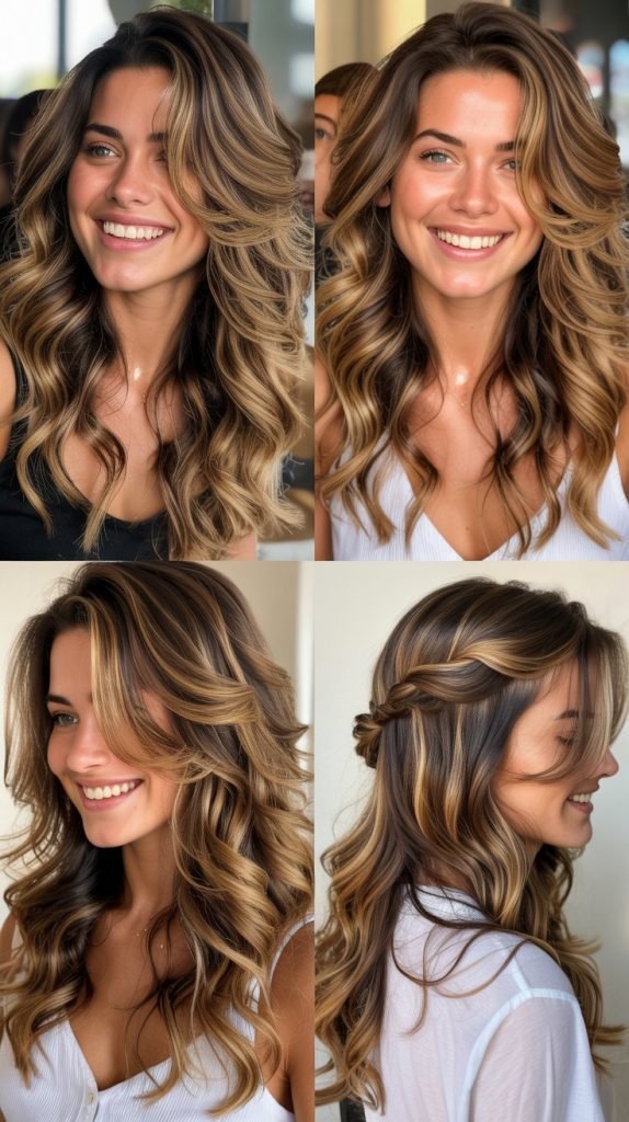  Boho Waves For Caramel Highlighted Golden Brown Hair