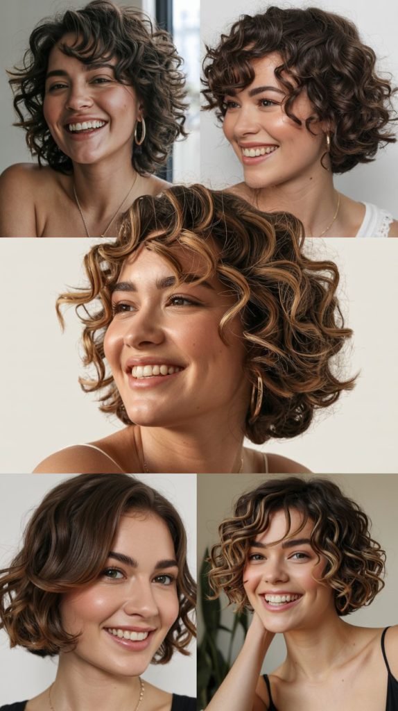 Voluminous Curly Bob