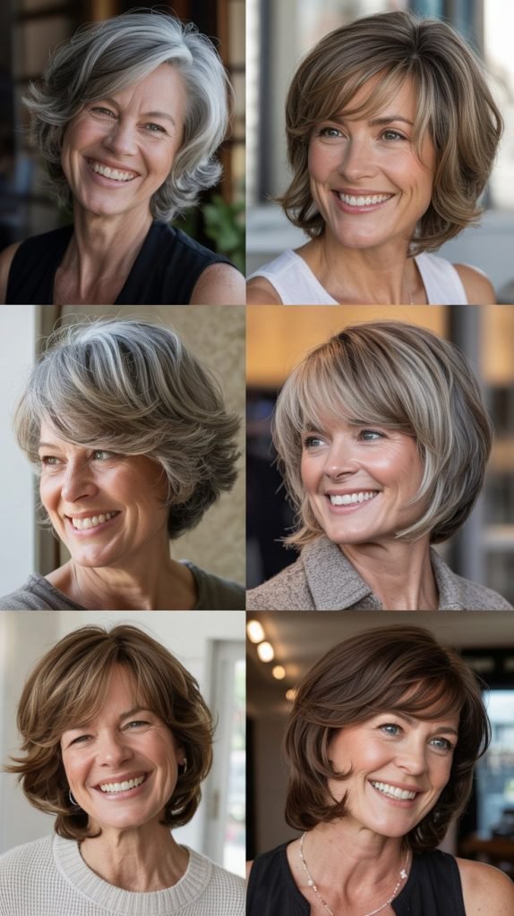 Layered Bob with Swoopy Bangs