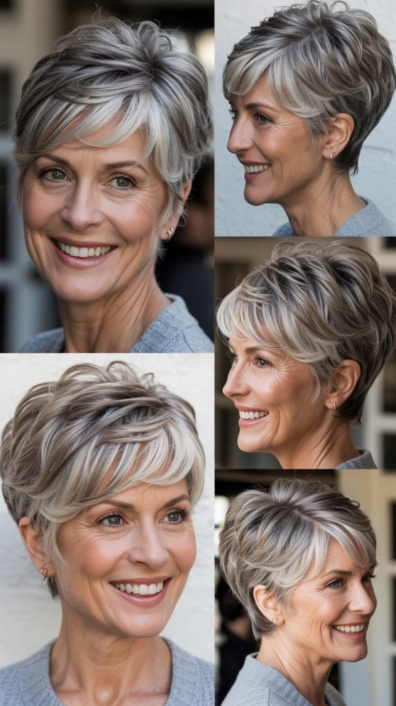 Textured Pixie with Side Part