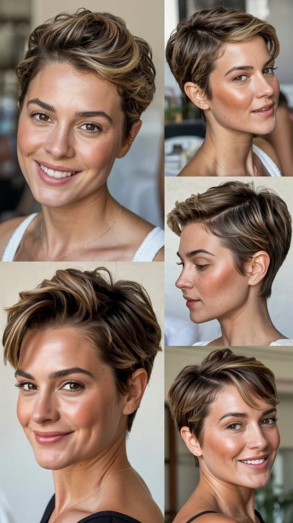 Pixie with Swept-Back Styling