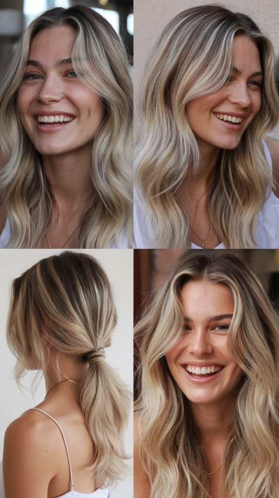 Ash Blonde with Dark Roots