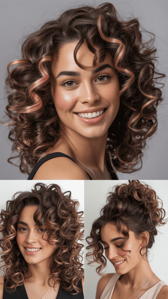 Chocolate Brown with Rose Gold Highlights