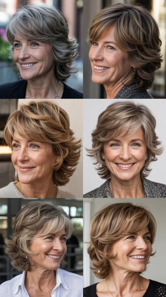 Feathered Layers with Side Part