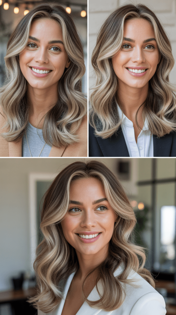 Ash Brown with Platinum Highlights