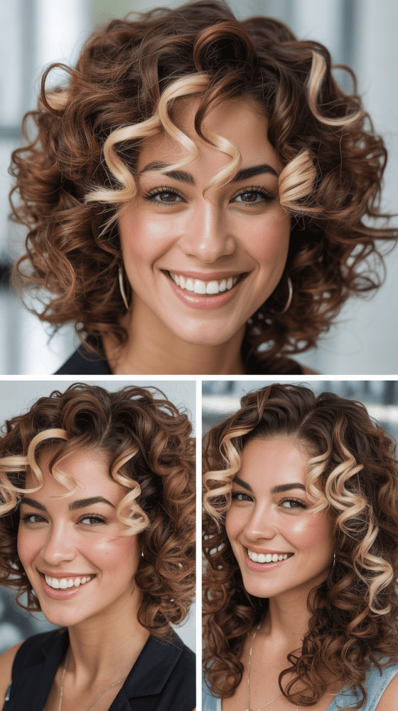 Medium Brown with Blonde Money Pieces