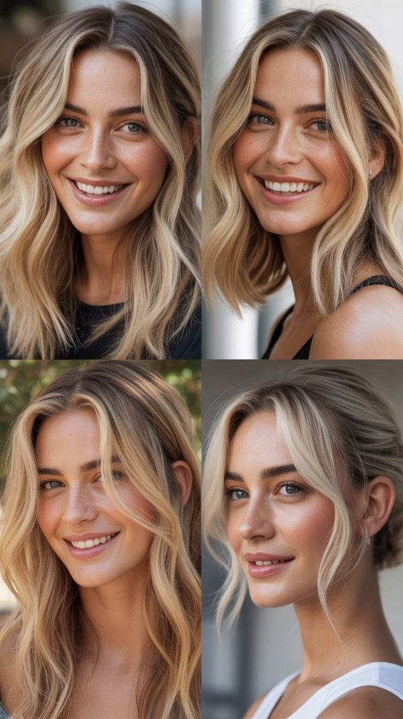 Face-Framing Blonde Highlights