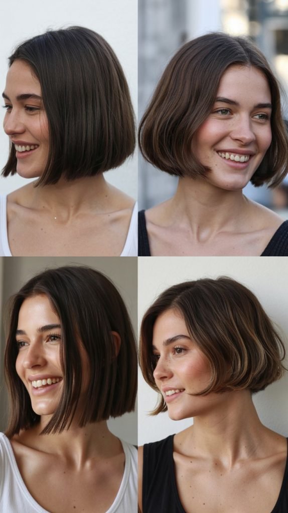 Blunt Cut Bob at Jaw Length