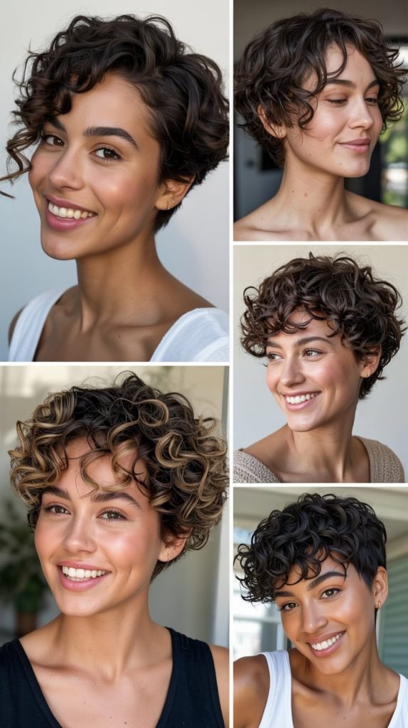 Layered Curly Pixie