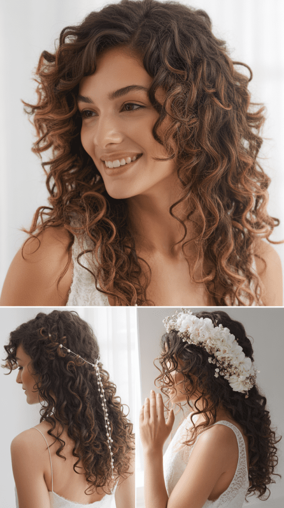 Textured Side-Swept Curls