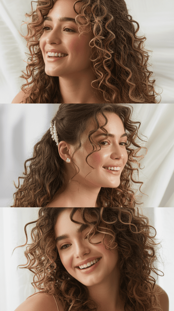 Loose Curls with Face-Framing Highlights