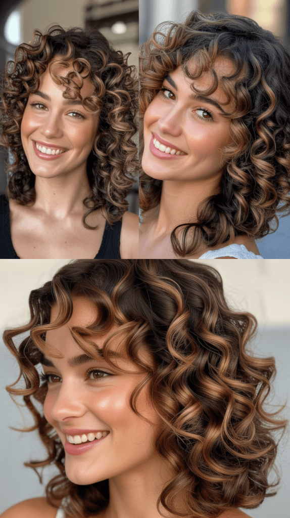 Mahogany Brown with Burgundy Highlights