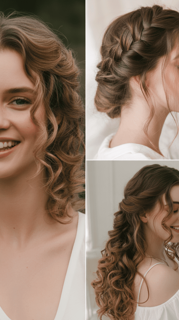 Loose French Braid with Pulled Sections