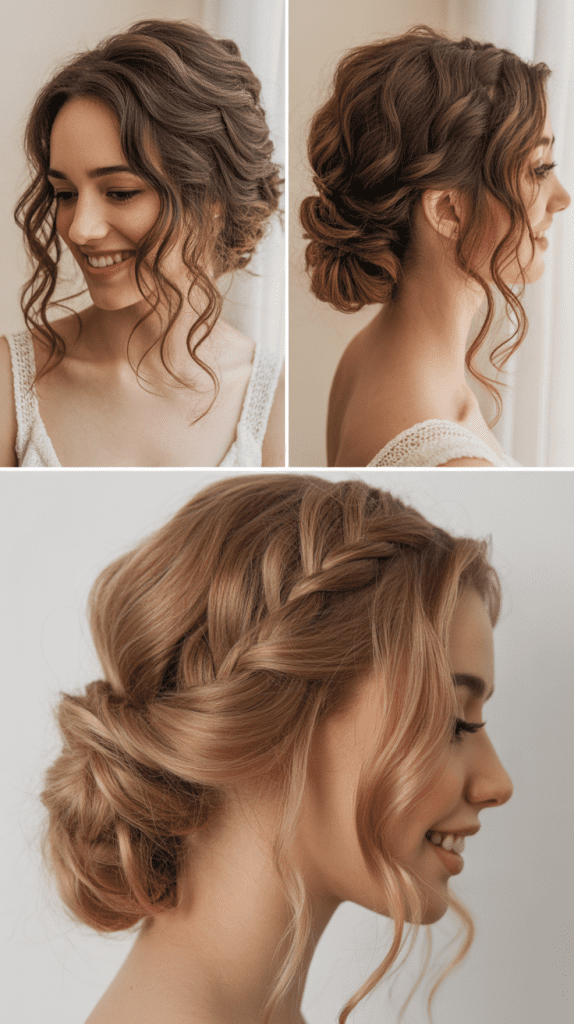 Boho Waves with Floral Hair Vine