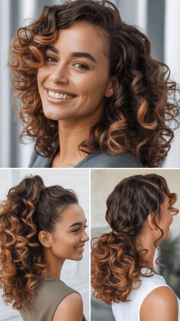 Chestnut Brown with Subtle Caramel Streaks