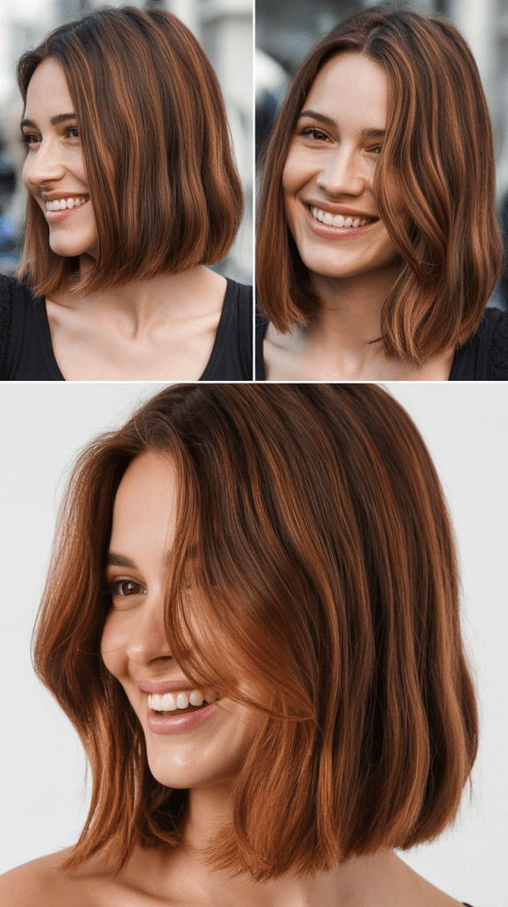  Cinnamon Highlights on Brown Lob