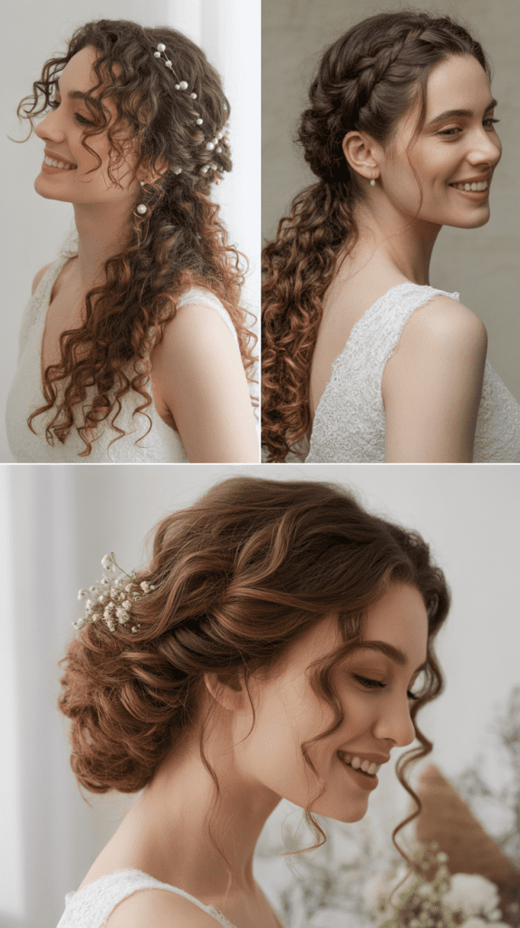 Curly Wrapped Low Chignon