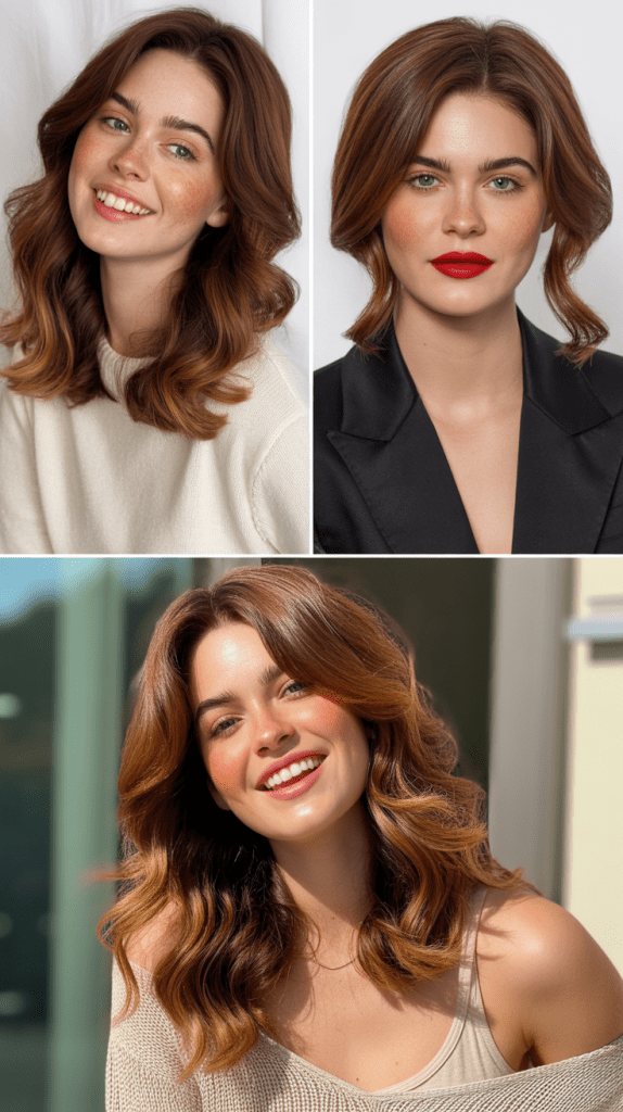 Chocolate Brown with Copper Highlights