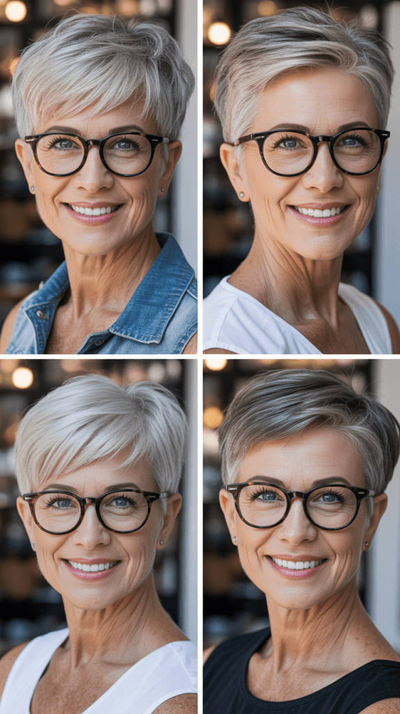 Classic Pixie Cut with Side-Swept Bangs