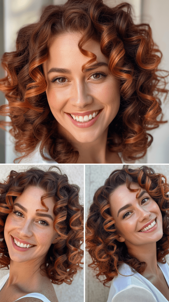 Auburn Brown with Copper Ribbons