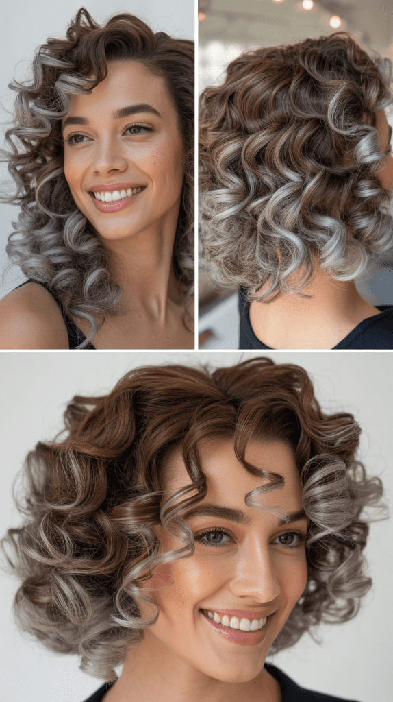 Mushroom Brown with Silver Highlights