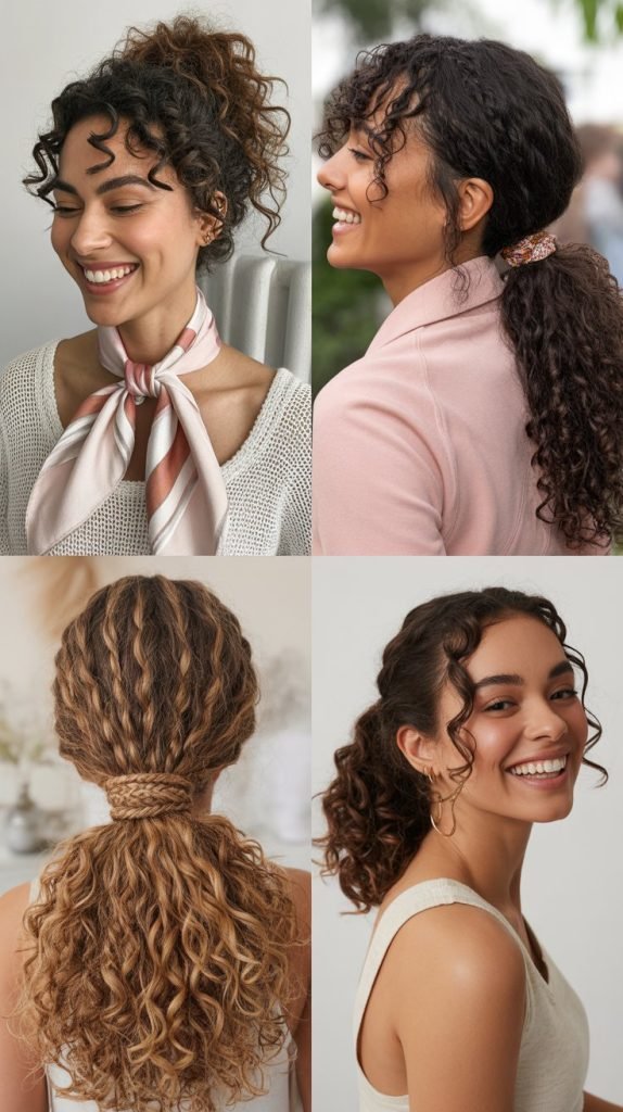  Curly Ponytail with Wrapped Base