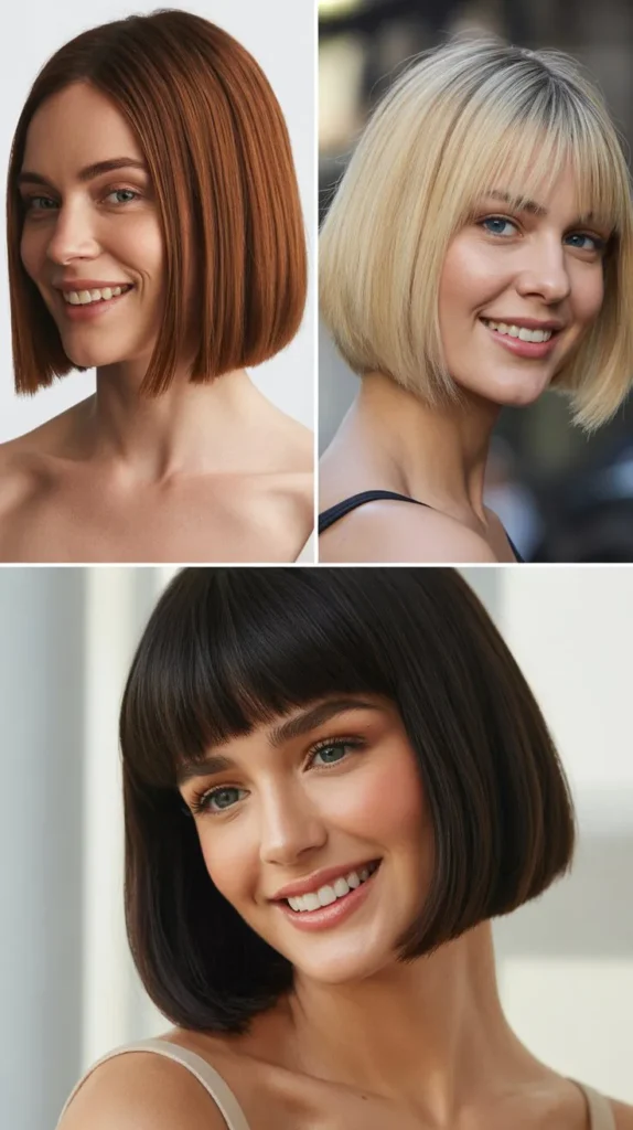 Blunt Straight Bob with Bangs