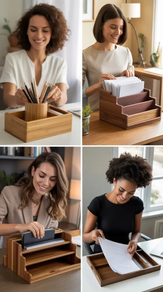 Wooden Desk Organizers