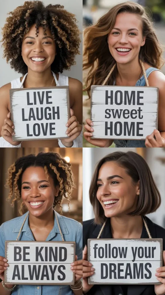 Wooden Signs with Sayings